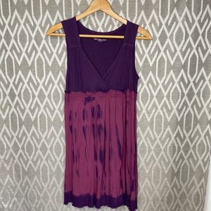 Calvin Klein Jeans Sleeveless V- Neck Babydoll Dress Purple Size: Small